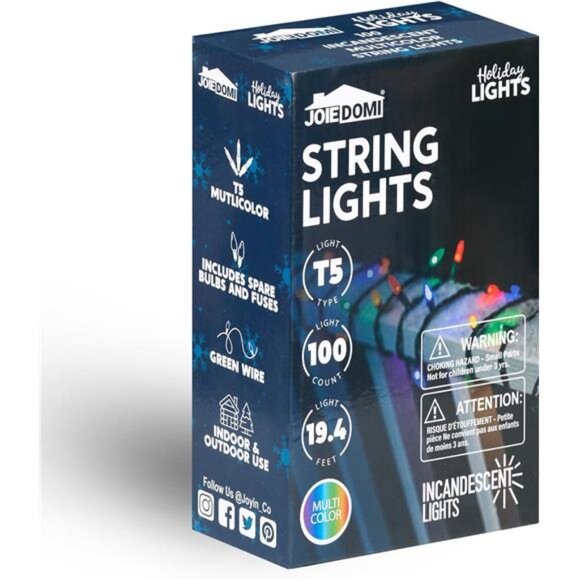 Christmas Lights Outdoor,21.4FT Multicolor Christmas Tree Lights Outside - Picture 7 of 8